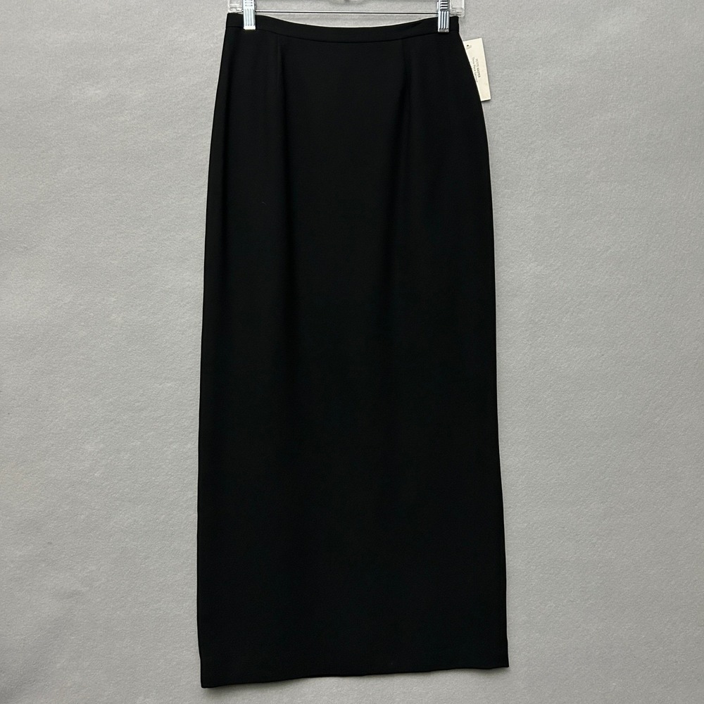 VTG‎ Kasper Skirt Women's 6P Black Maxi Slit Goth Whimsigoth Grunge Punk Classic
